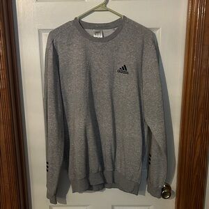 Adidas Men's Heather Gray Crewneck Sweater